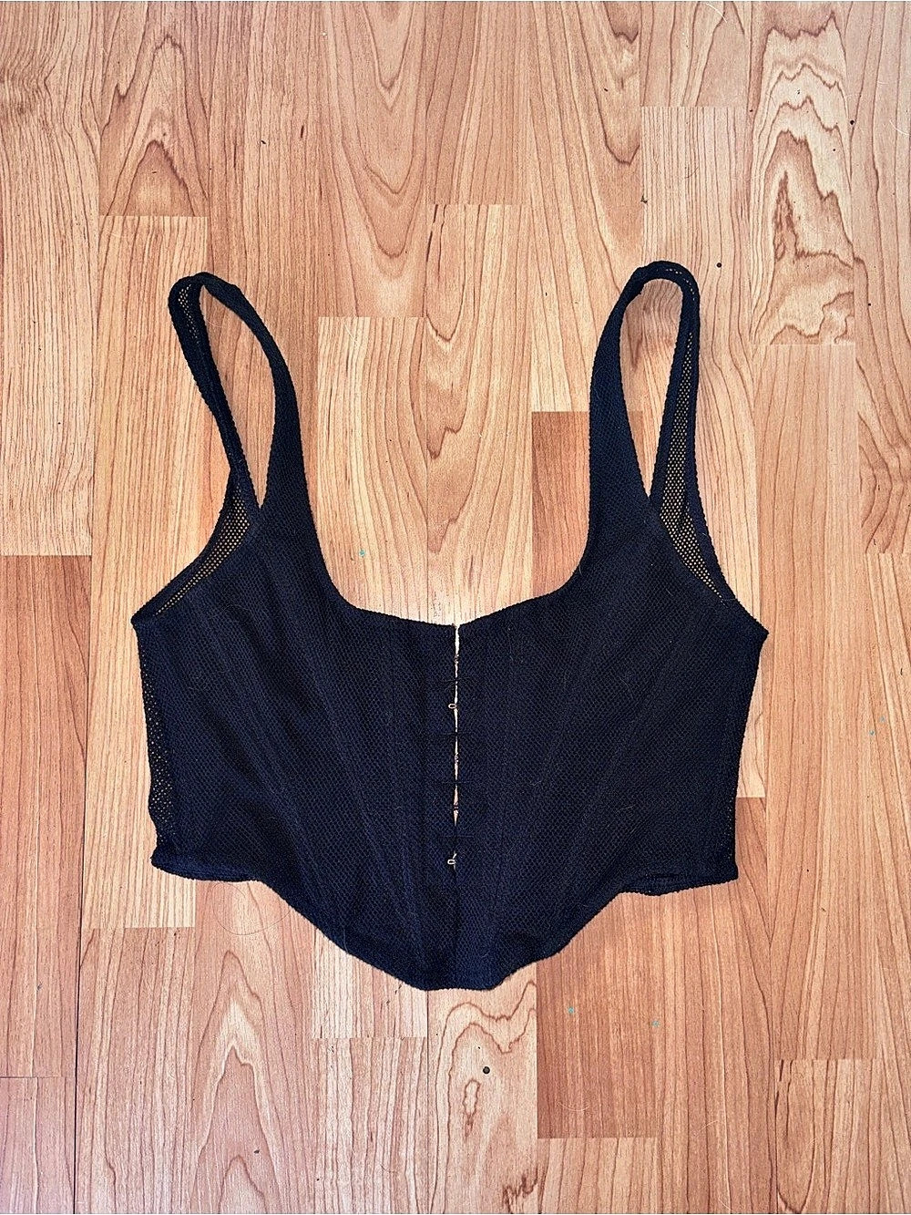 White Fox Black Corset Bodysuit Like New